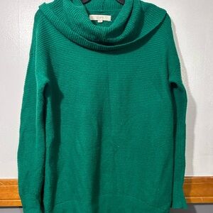 LOFT Emerald Green Cowl Neck Sweater